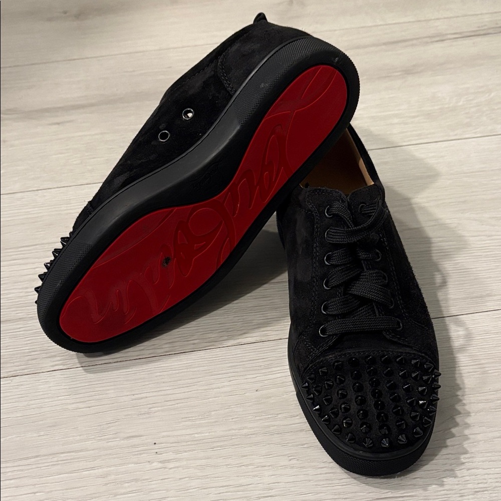 Christian Louboutin Black Spiked Sneakers